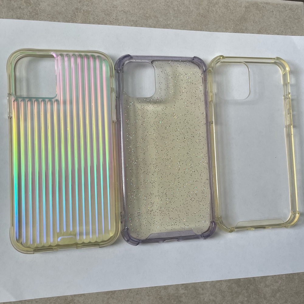 iphone 11, Glitter, and Clear Case